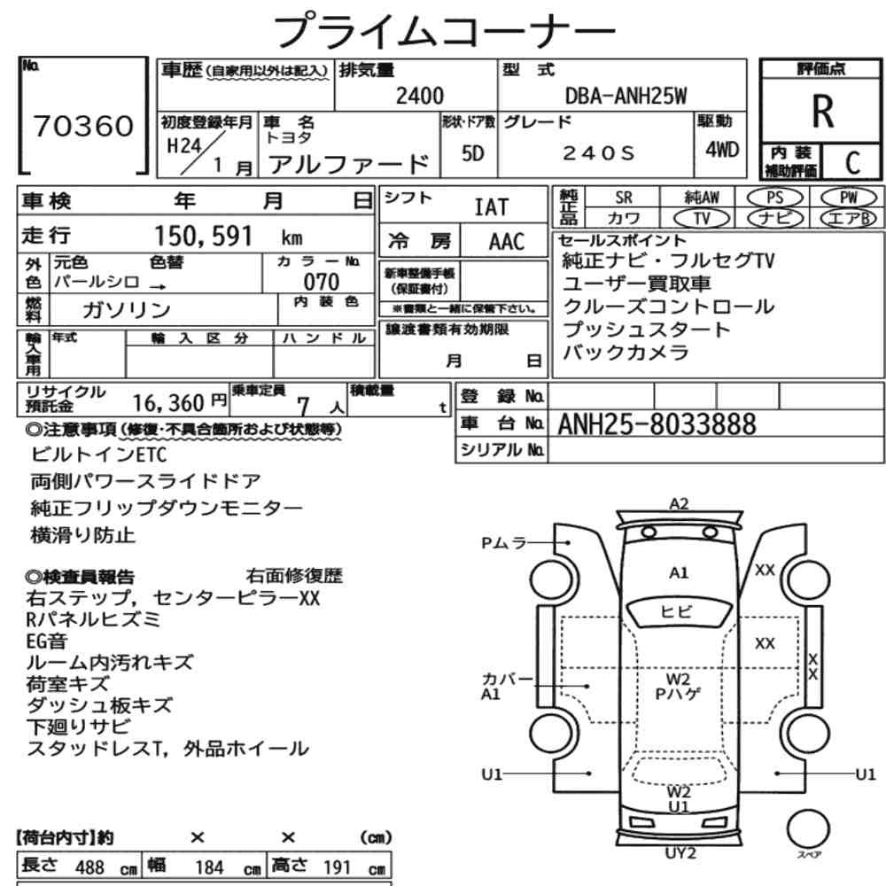 Auction sheet