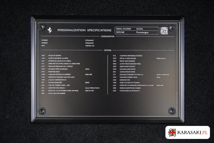 Ferrari Purosangue 2024 z aukcji japońskiej