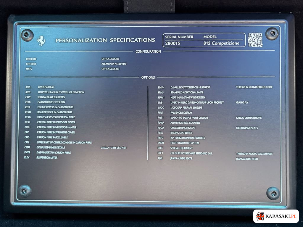 2022 Ferrari 812 Competizione Base Grade 9