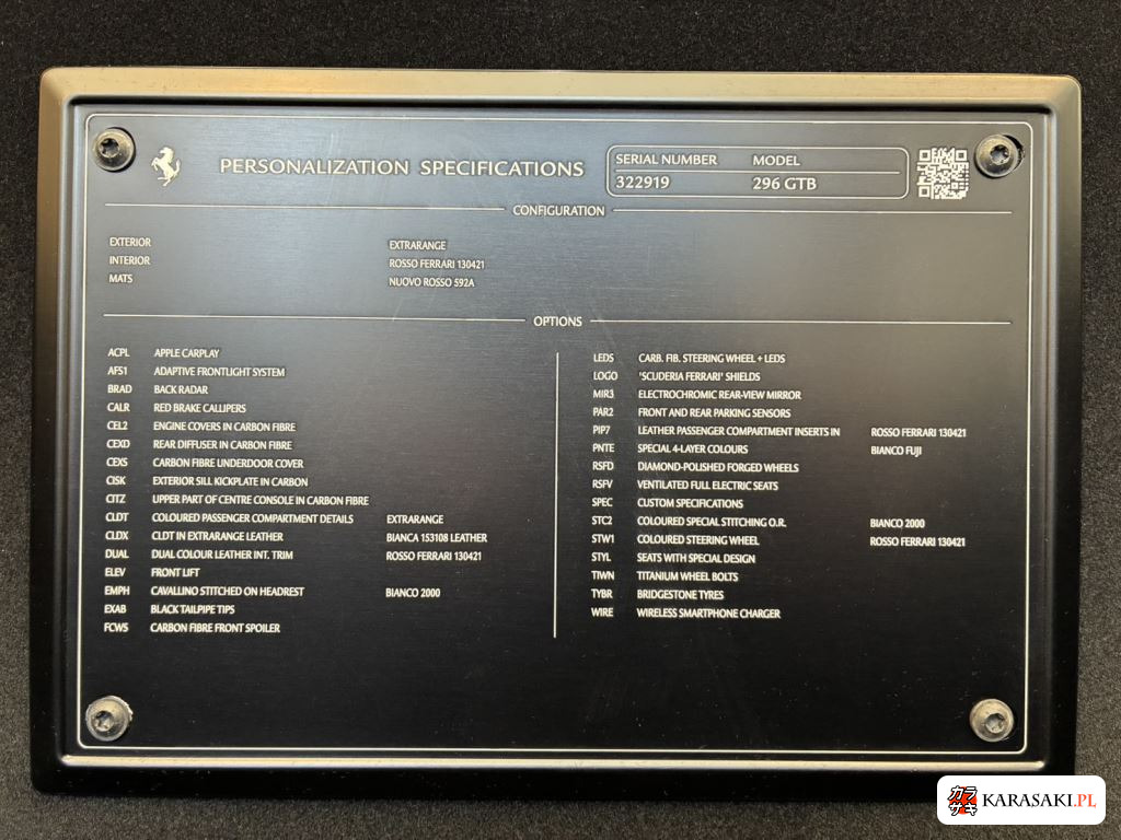 2025 Ferrari 296GTB Base Grade 9