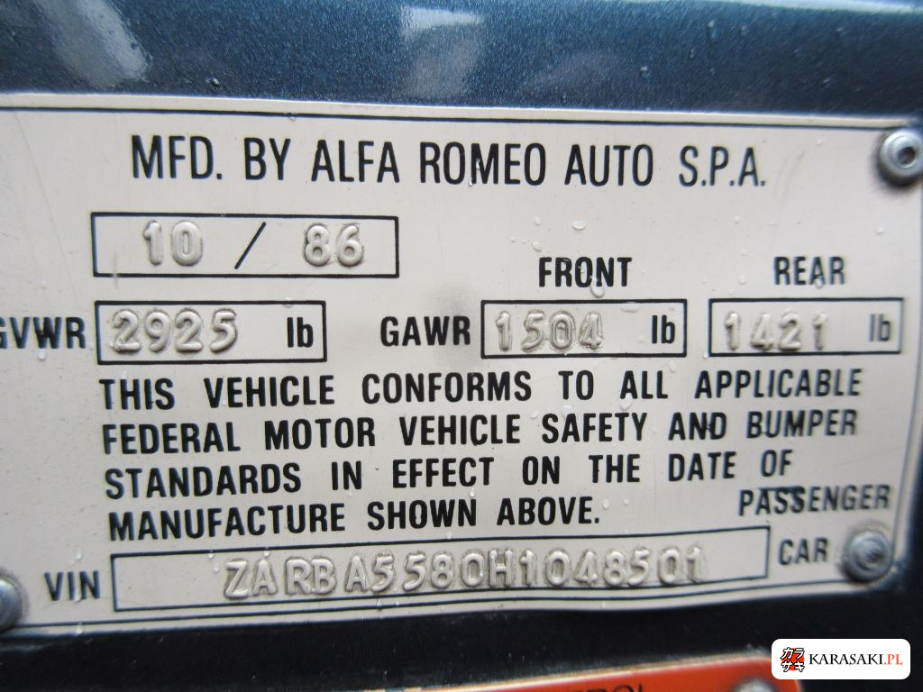 Alfa Romeo Alfa Spider 1993 z aukcji japońskiej