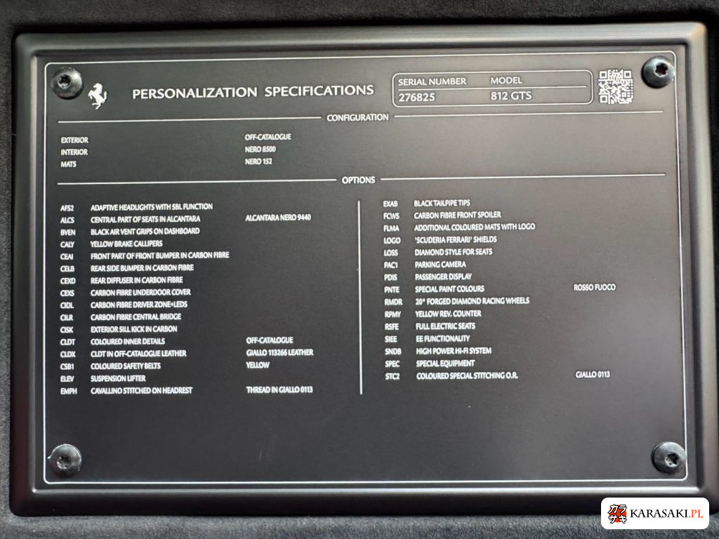 Ferrari 812 GTS 2022 z aukcji japońskiej
