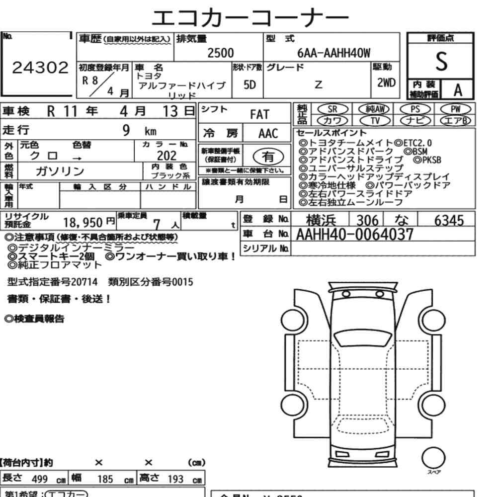 Auction sheet
