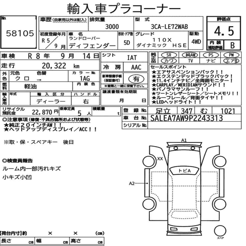Auction sheet