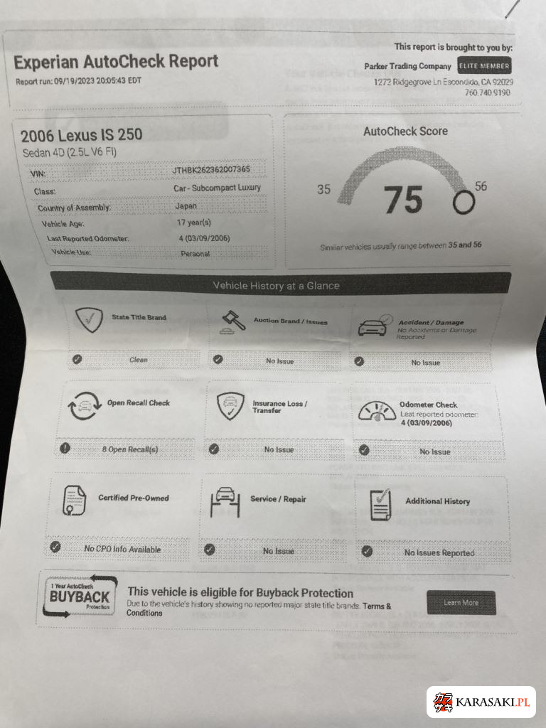 2006 Lexus (us) IS250 7