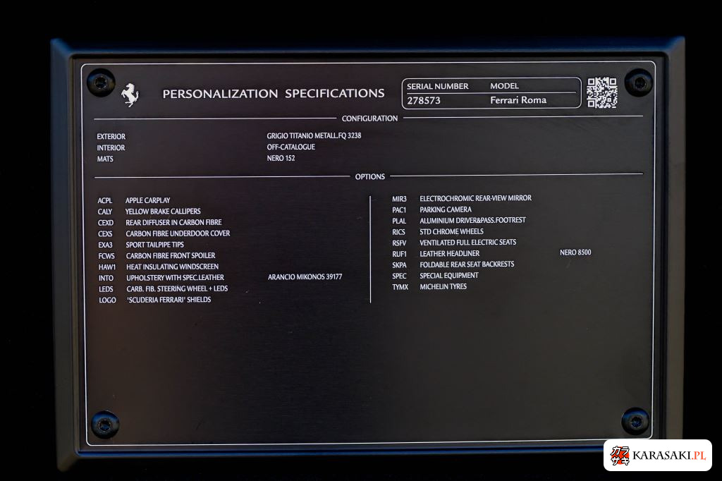 2022 Ferrari Roma CP Base Grade 9
